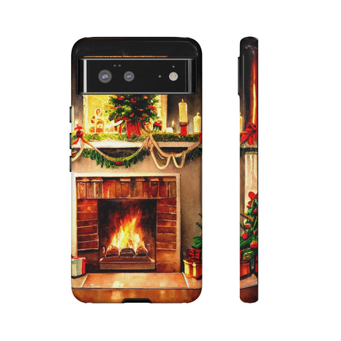 Warm Chirstmas Hearth - Impact Resistant Phone Case Google Pixel 6 Glossy